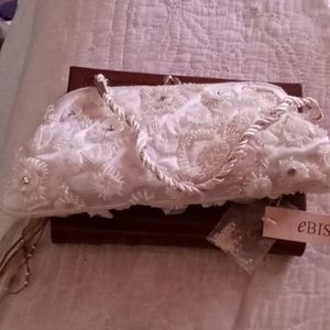 Cream Beaded Evening Bag